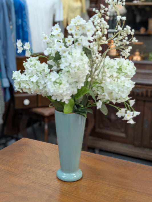 Teal ceramic flower pot