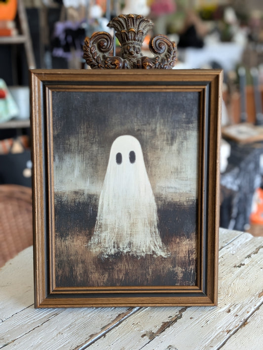 Moody ghost framed print