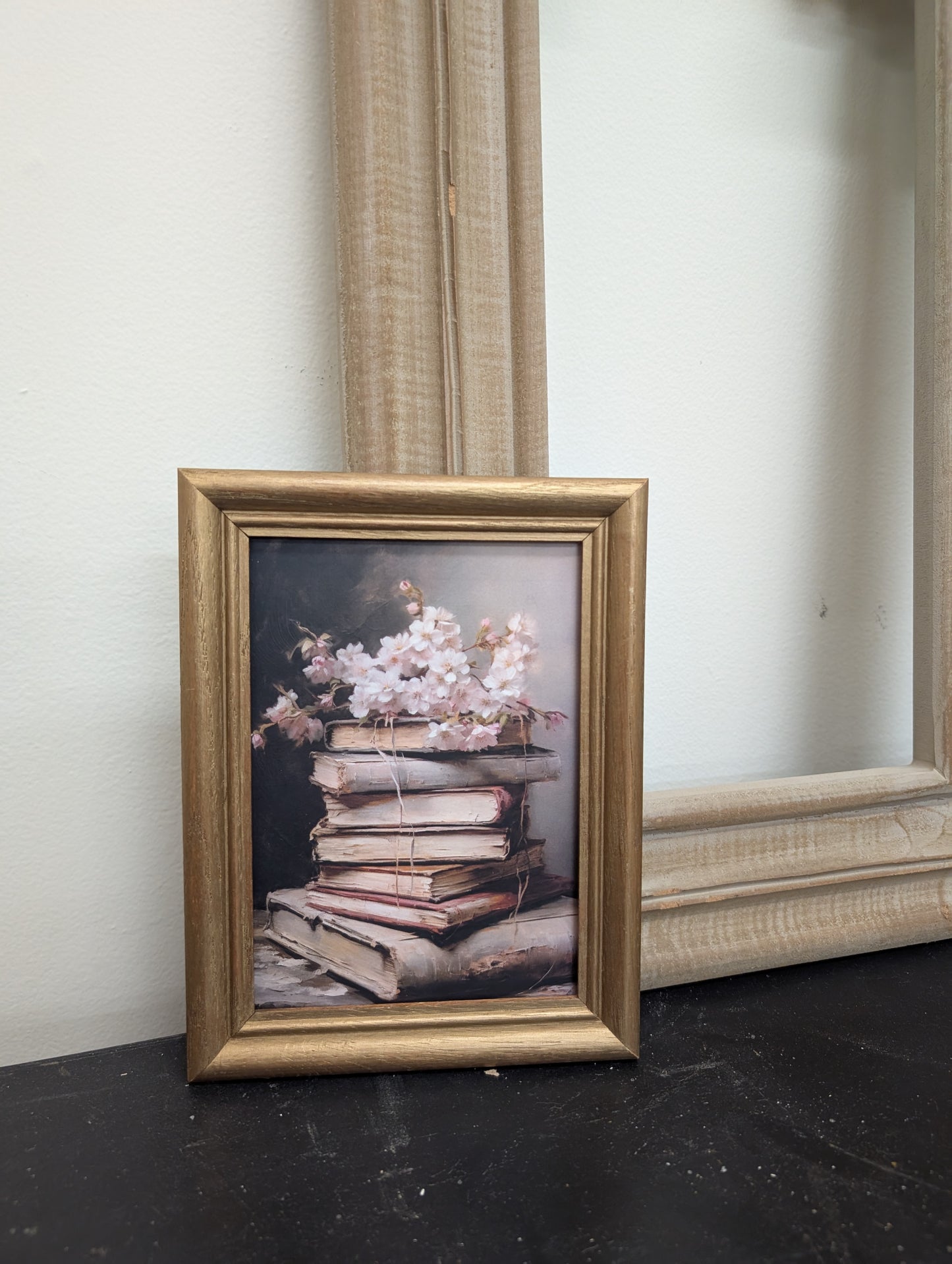 Book Stack framed print