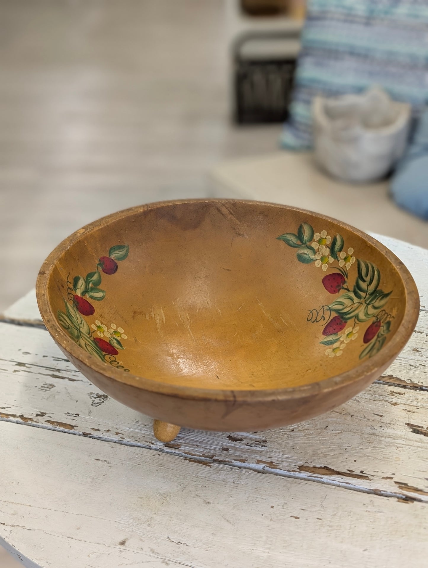 Wooden strawberry bowl