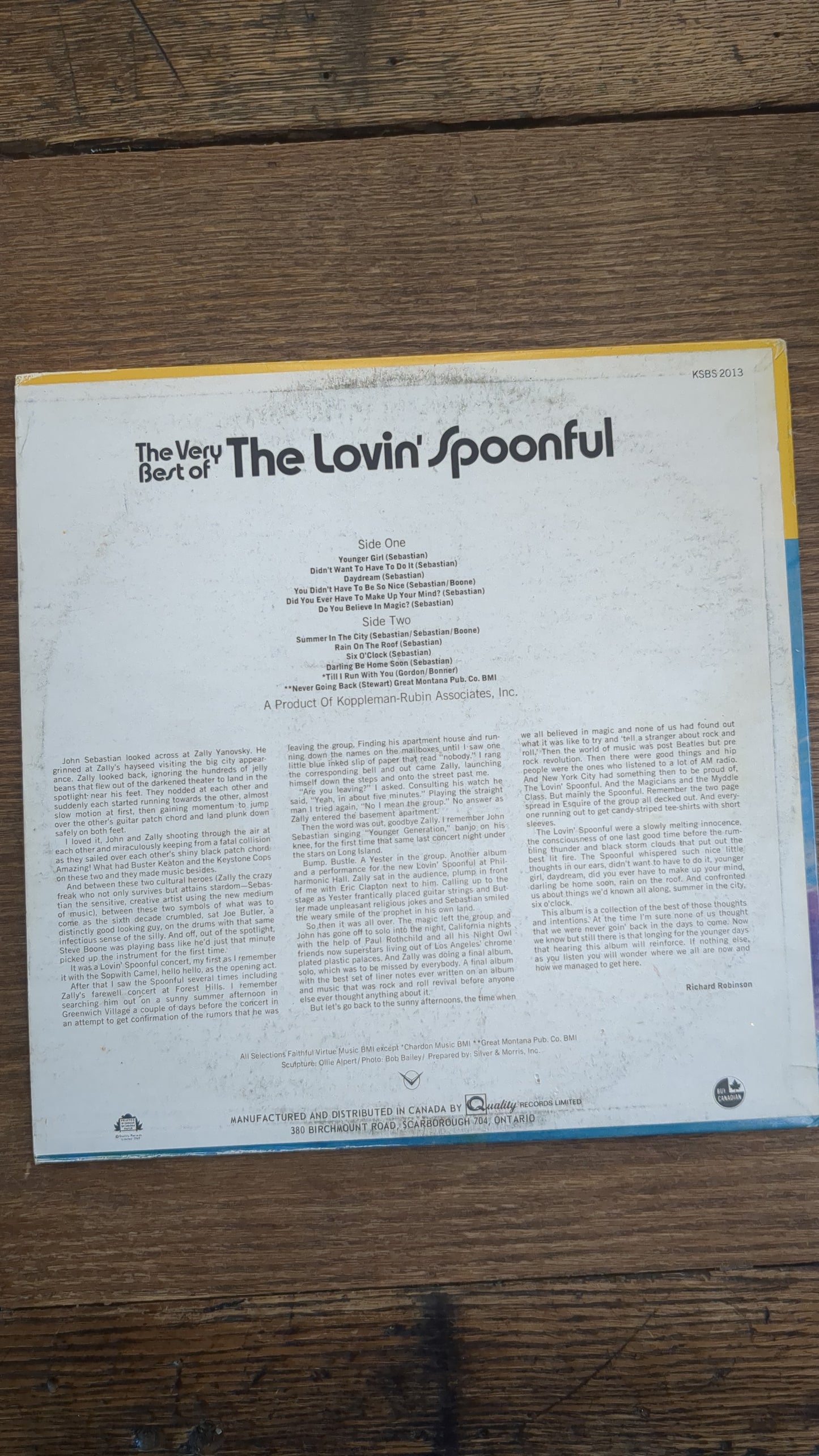 The Very Best of The Lovin' Spoonful LP