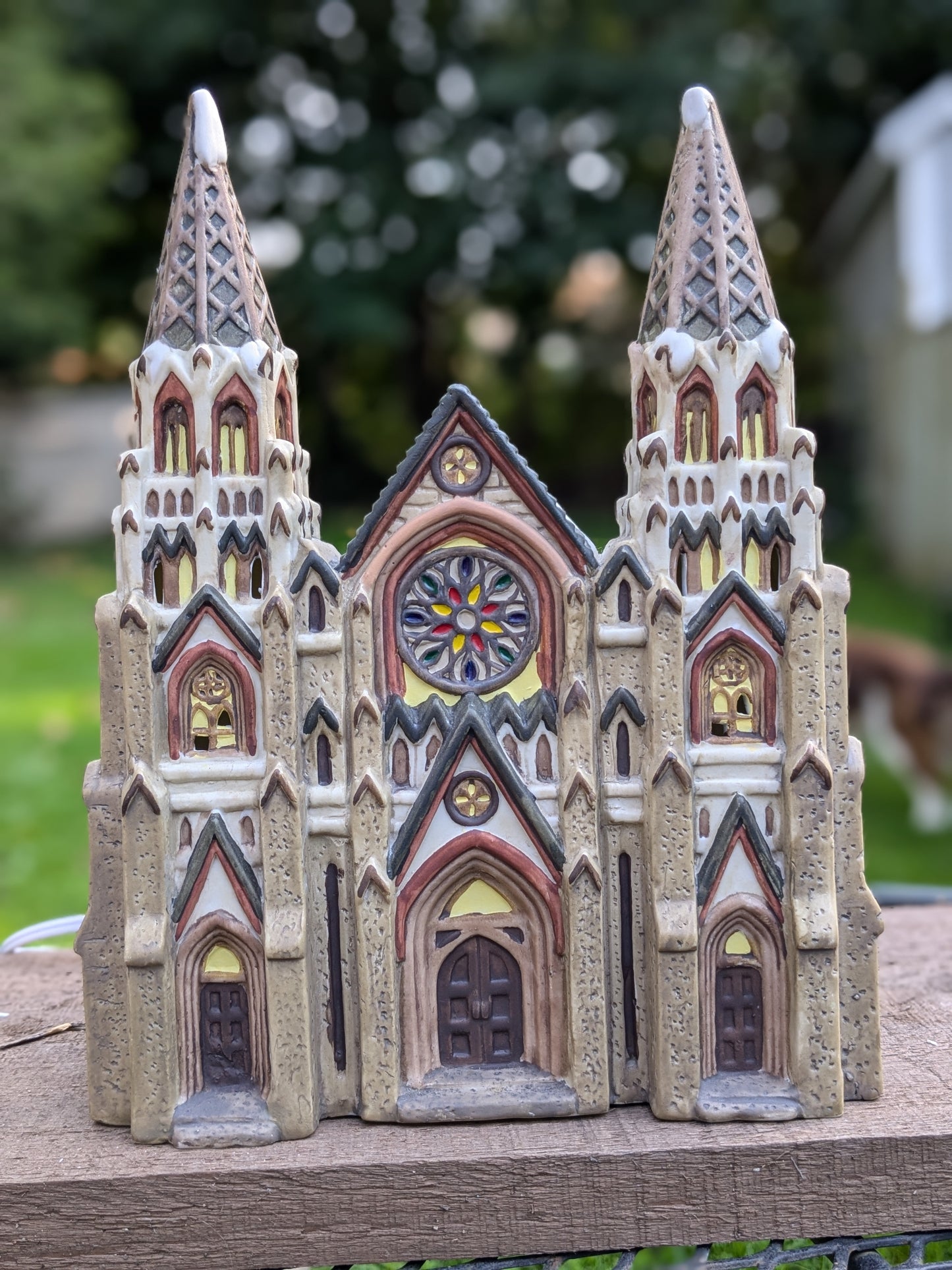 Church Steele light up house