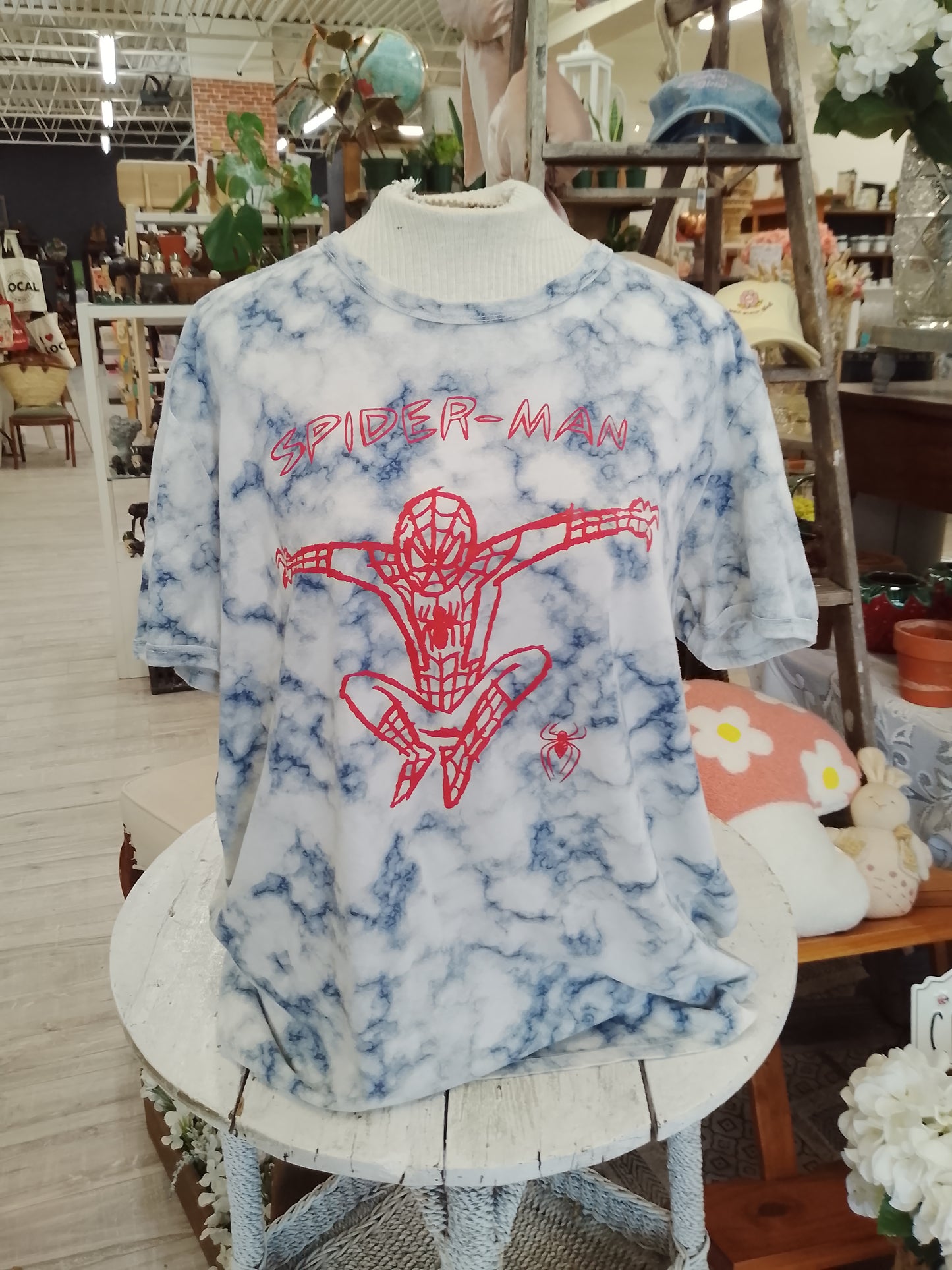 Tie Dye Spiderman tee - L