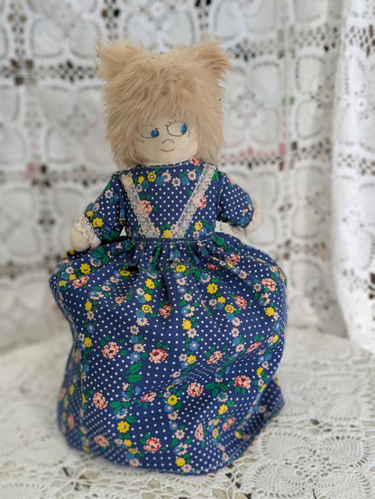Handmade Topsy Turvy cloth doll  - little red riding hood