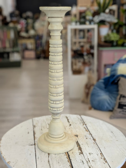 Large rustic candle stick holder