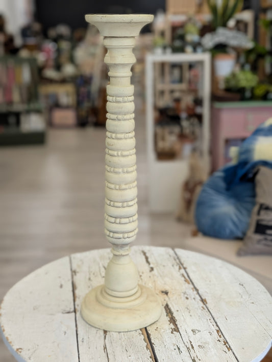 Large rustic candle stick holder