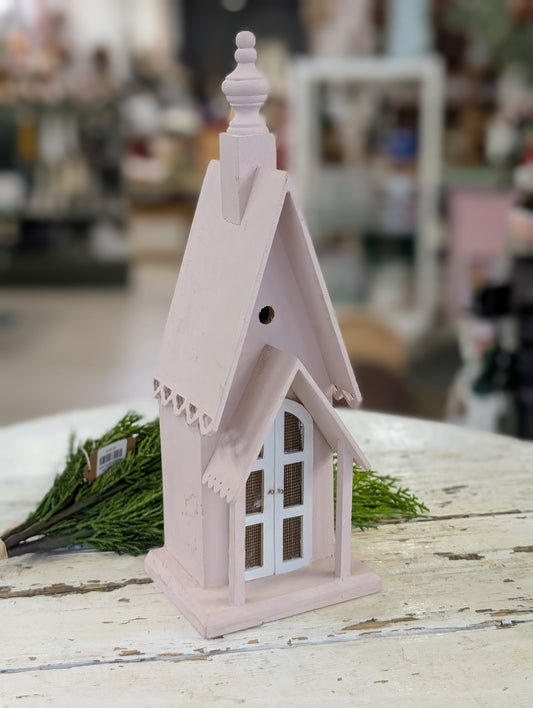 Pink wooden house