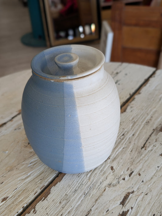 Large blue container pottery