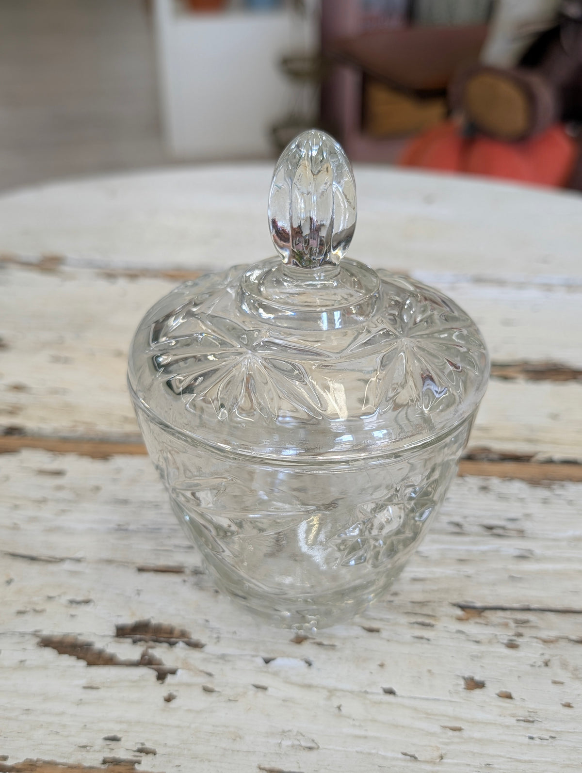 small glass container