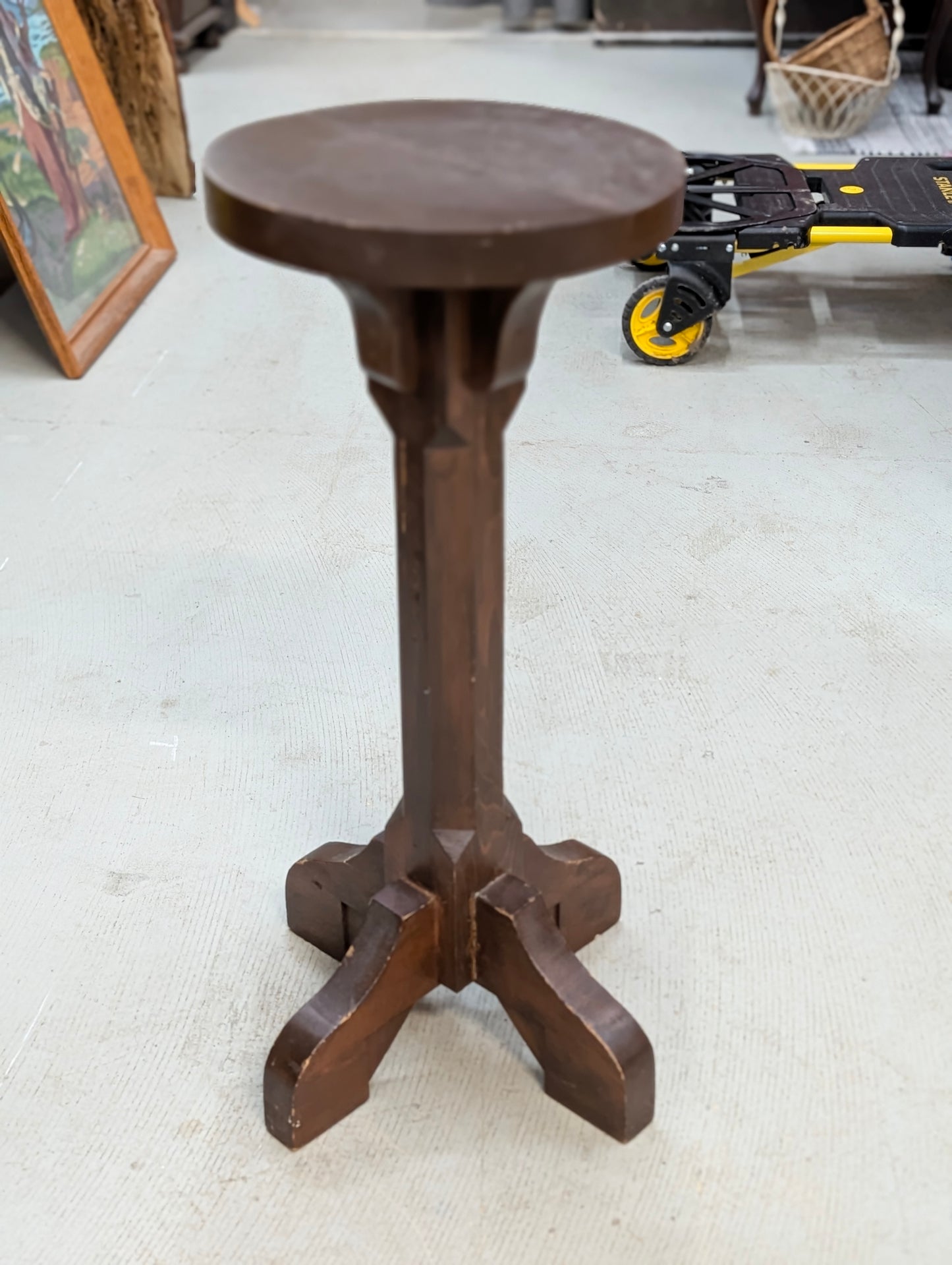 Wooden pedestal