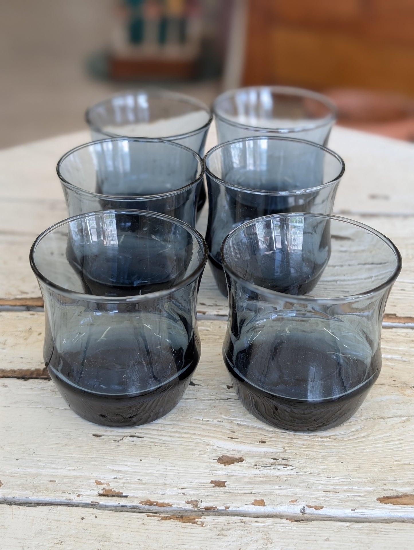 Libby Apollo smokey blue set of glasses set of 6
