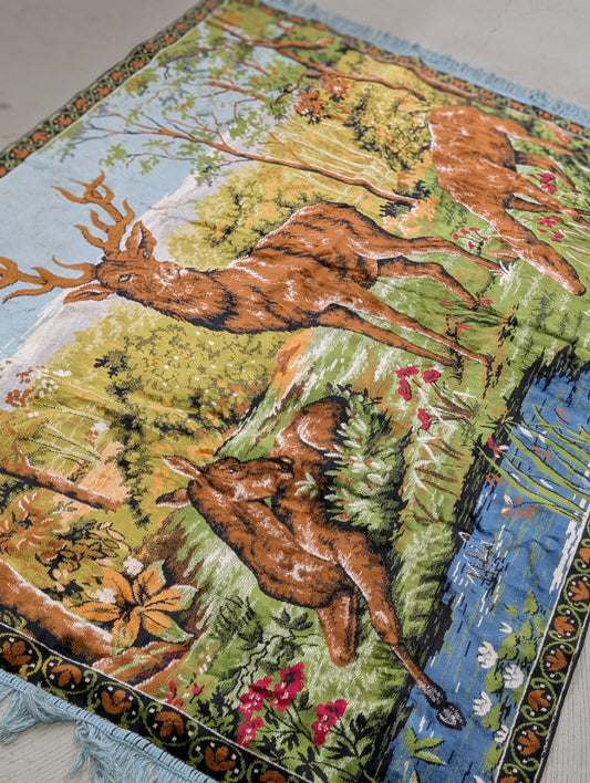 Deer in field tapestry
