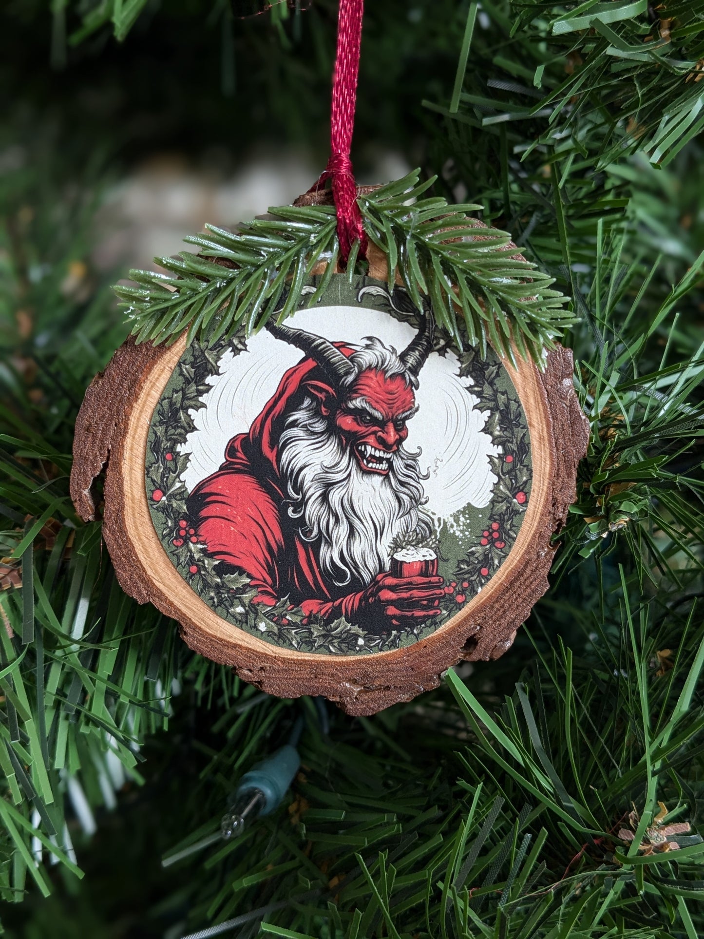 Krampus Round Ornament