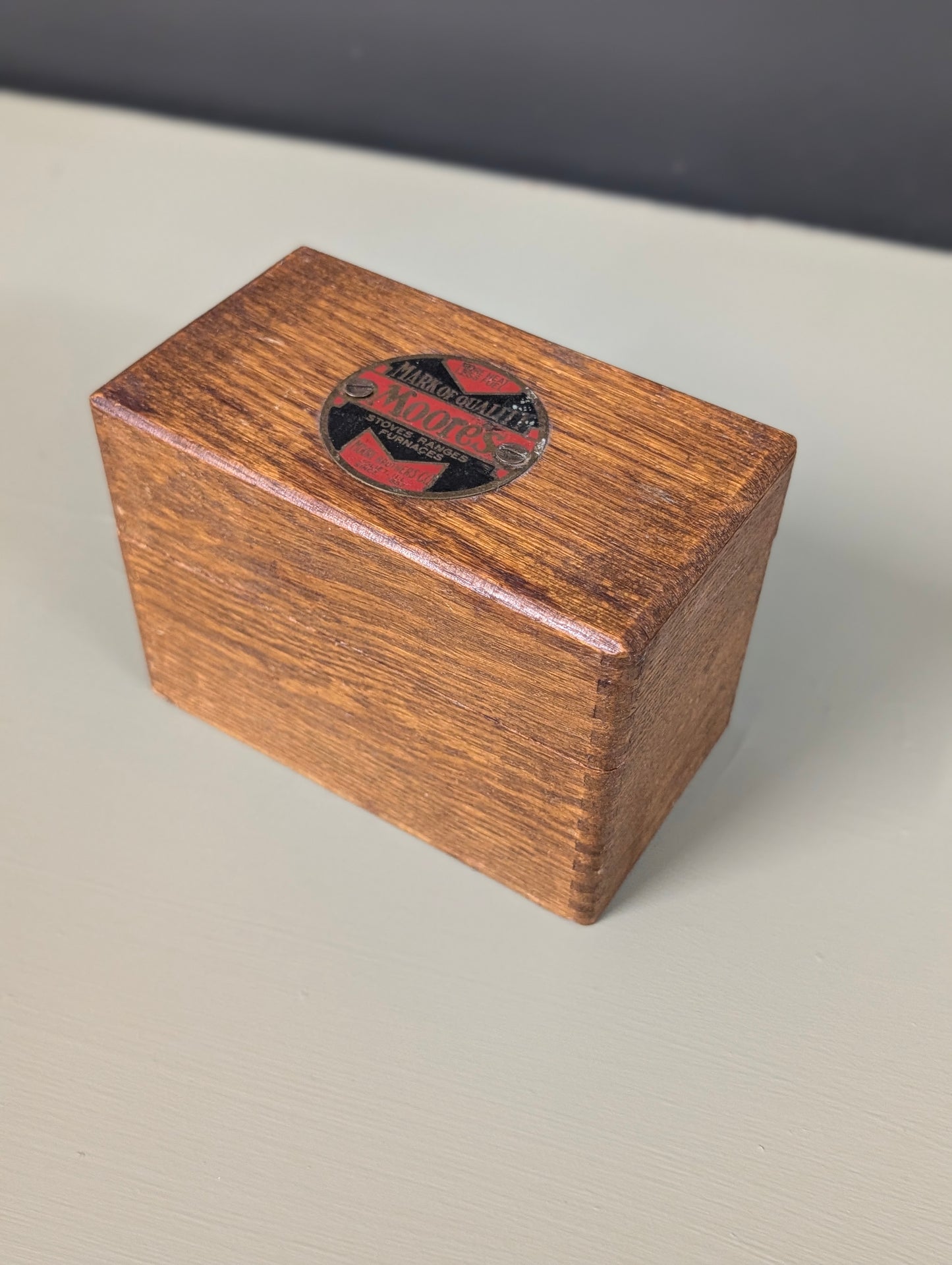 Small wooden recipe box