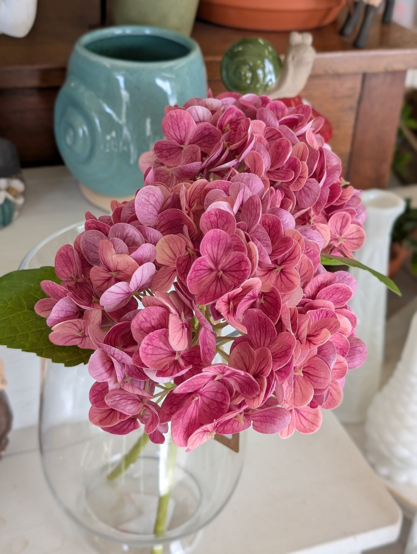 12" Rose Hydrangea Fresh Touch