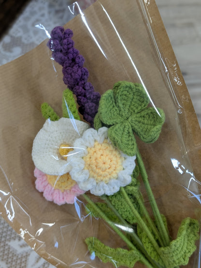 Spring crochet flower bouquet