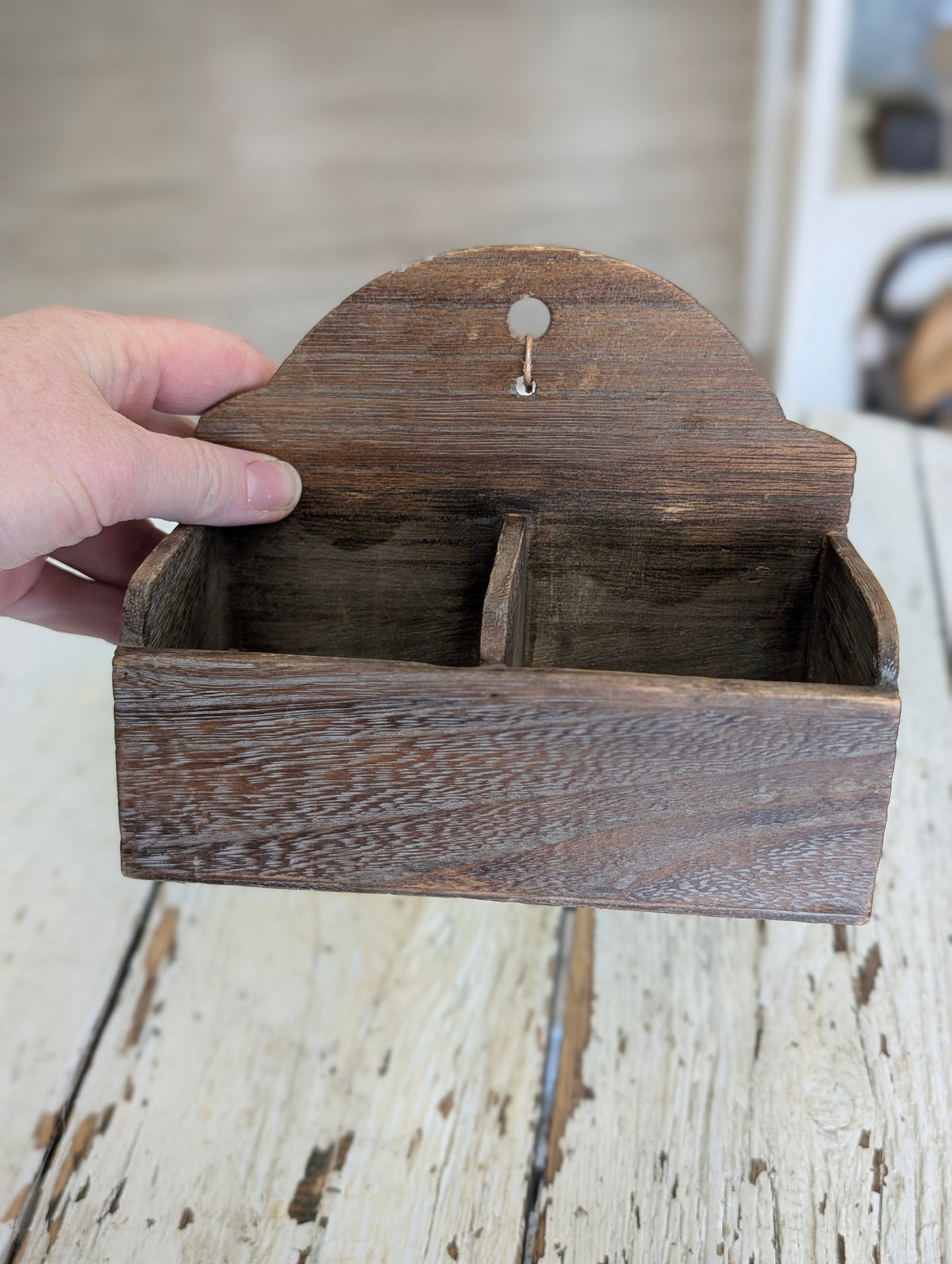 Small wooden wall shelf