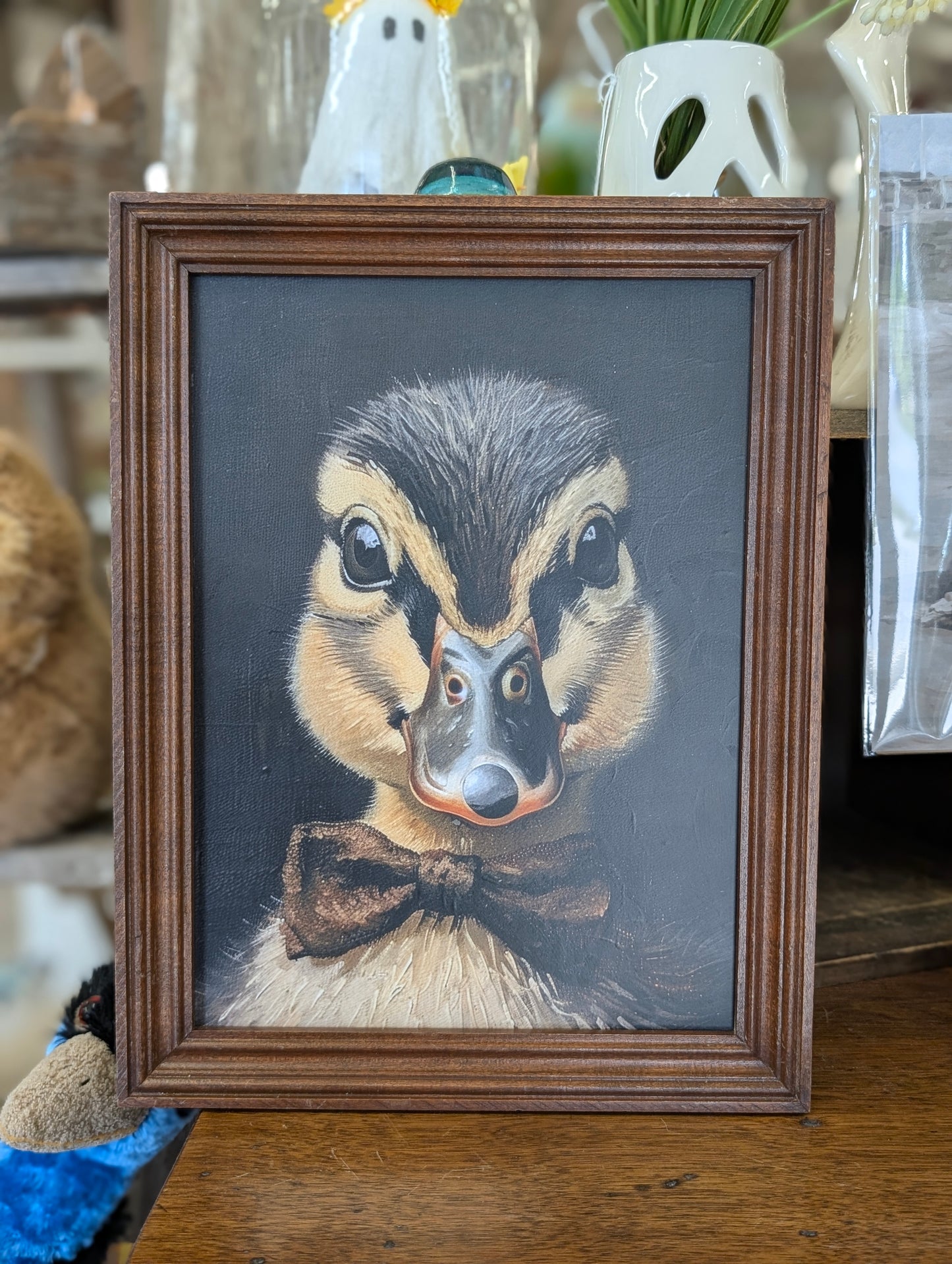 Framed dapper duckling print