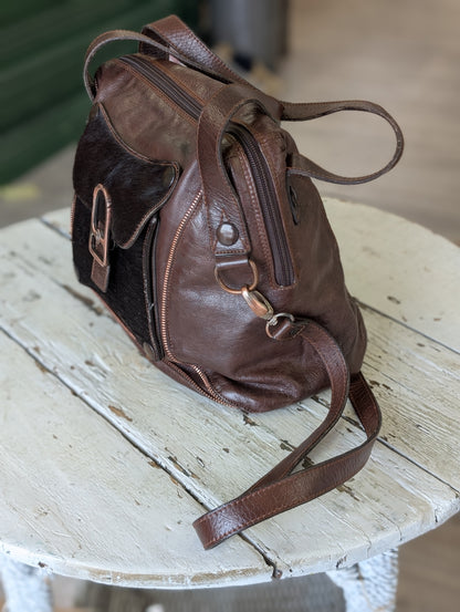 Petusco Brown Leather Handbag