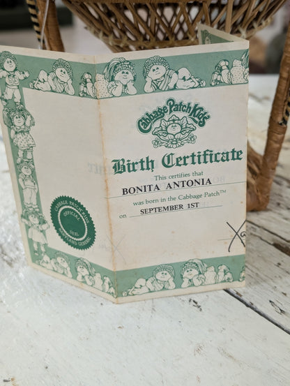 Bonita Antonia Cabbage patch kid