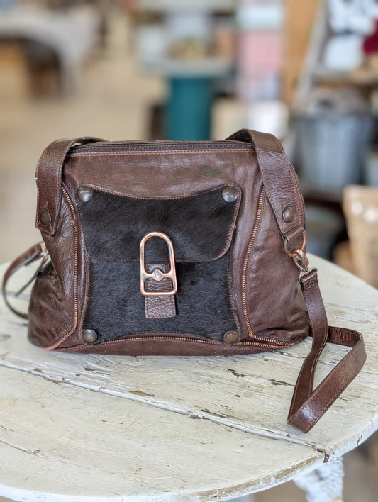 Petusco Brown Leather Handbag