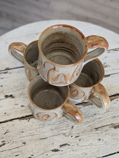 Brown pottery mug