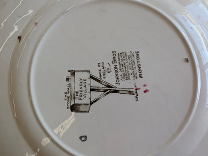 JB "Friendly Village" pattern plate with a pastoral scene