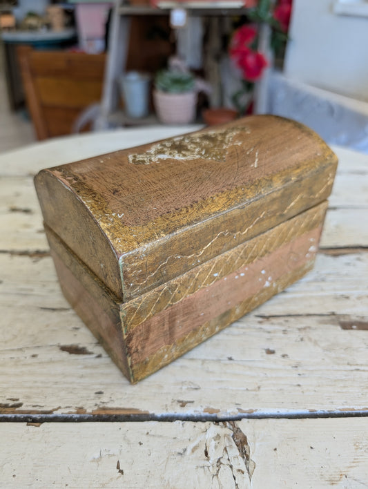 Gold gilded wooden box