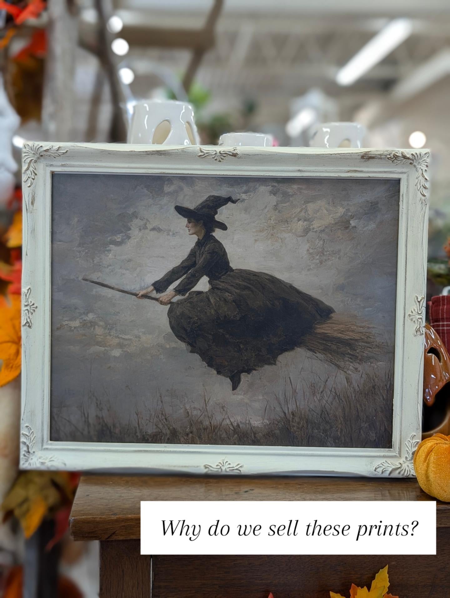 Flying witch framed