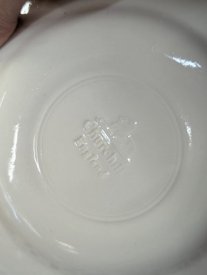 Set of two blue flower plates