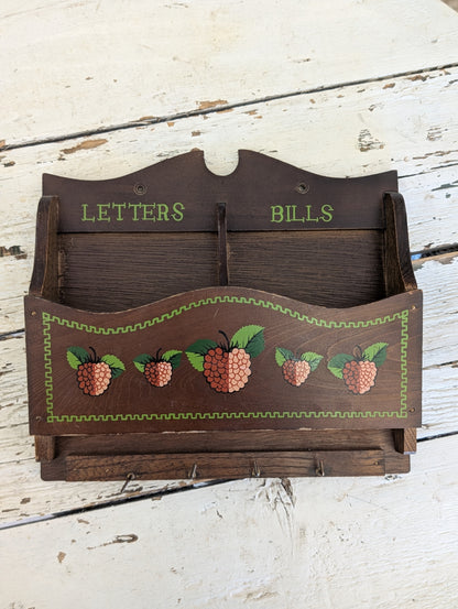 Small wooden wall organizer