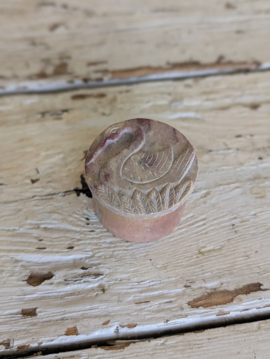 Small stone carved container
