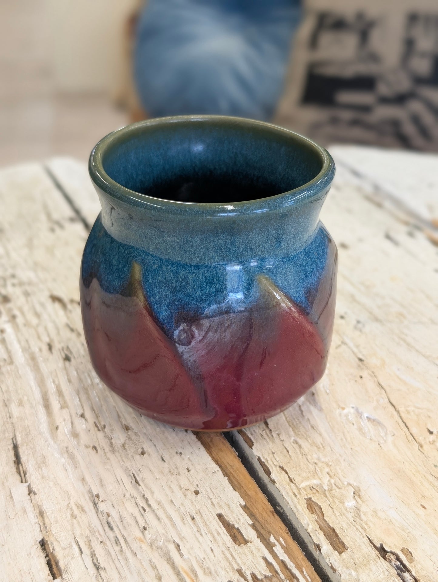 Small pottery container