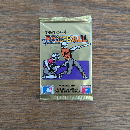 O-Pee-Chee '91 Baseball Cards (pack of 7)