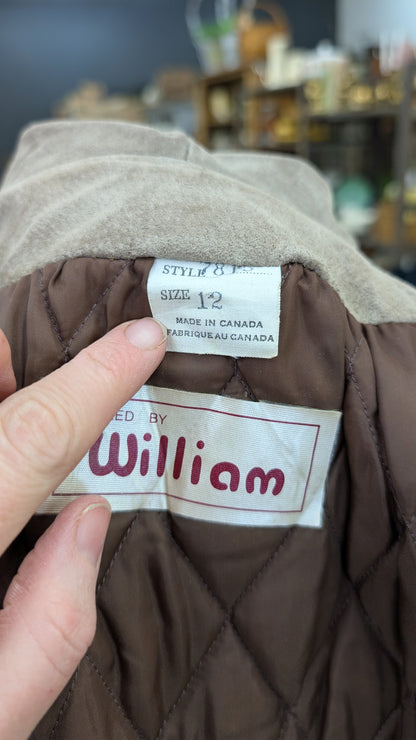Suede Leather Trench Coat Jacket