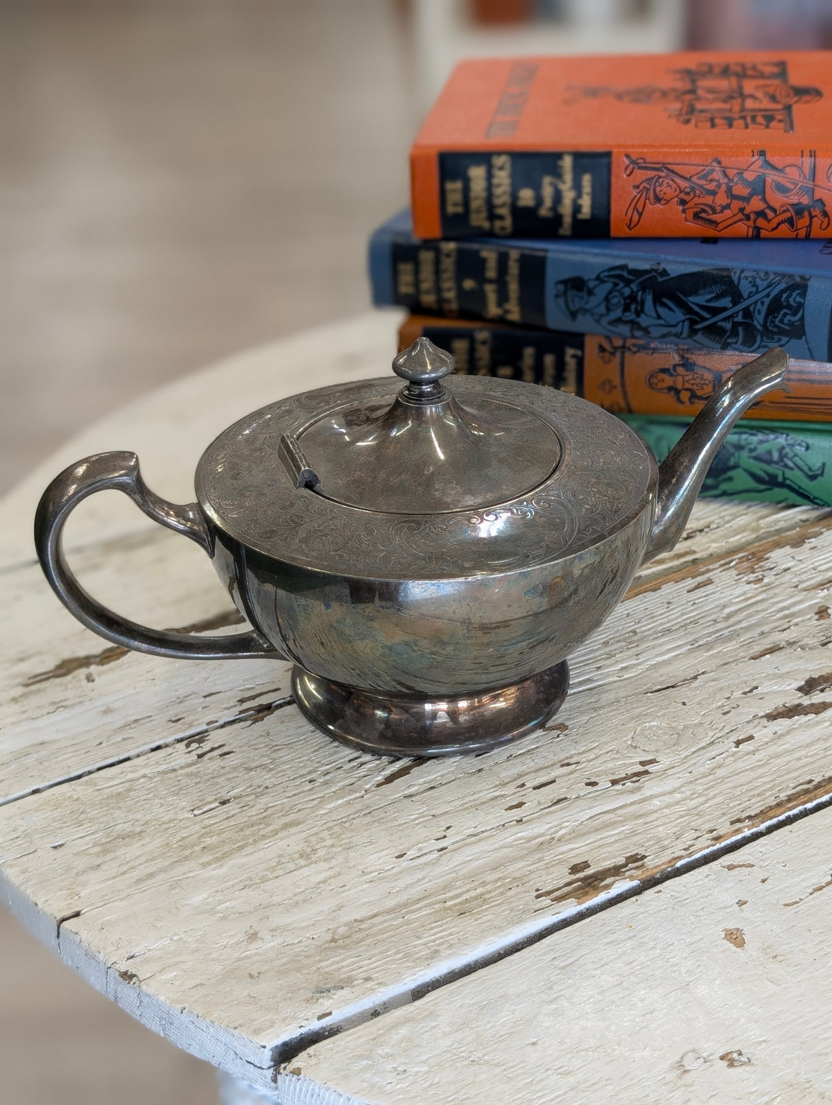 Silver teapot
