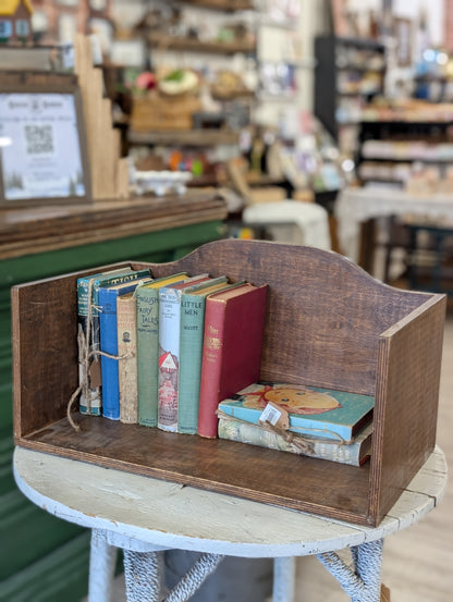 Wooden book caddy Curved Top