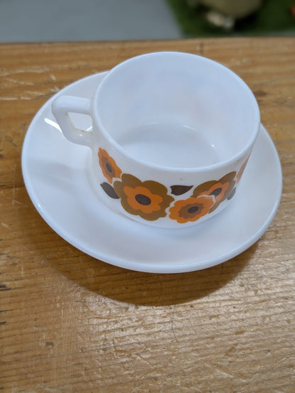 Orange espresso teacup