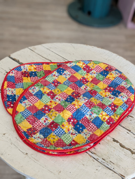 Red vintage placemats