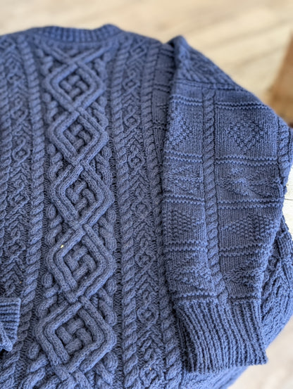 Navy blue knit sweater