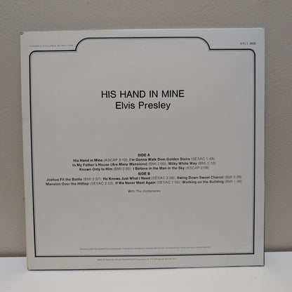 Elvis Presley His Hand In Mine (1970 Reissue) LP