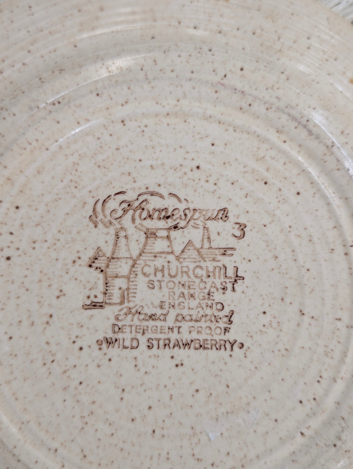 vintage Churchill Homespun Wild Strawberry ceramic items