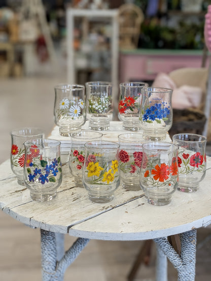 Flower of the month glass