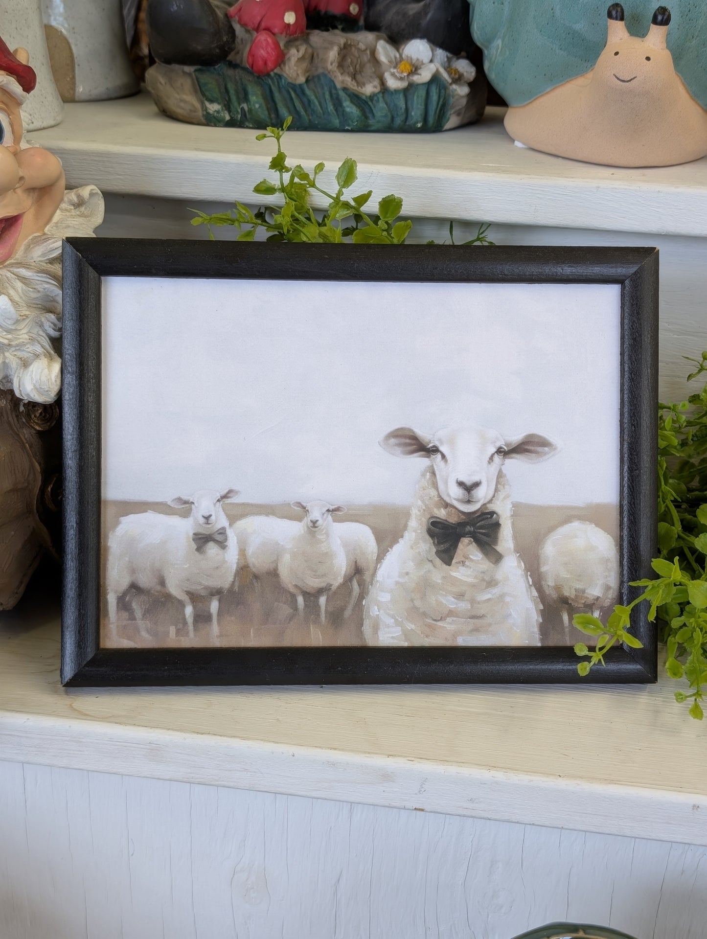 Framed lamb print