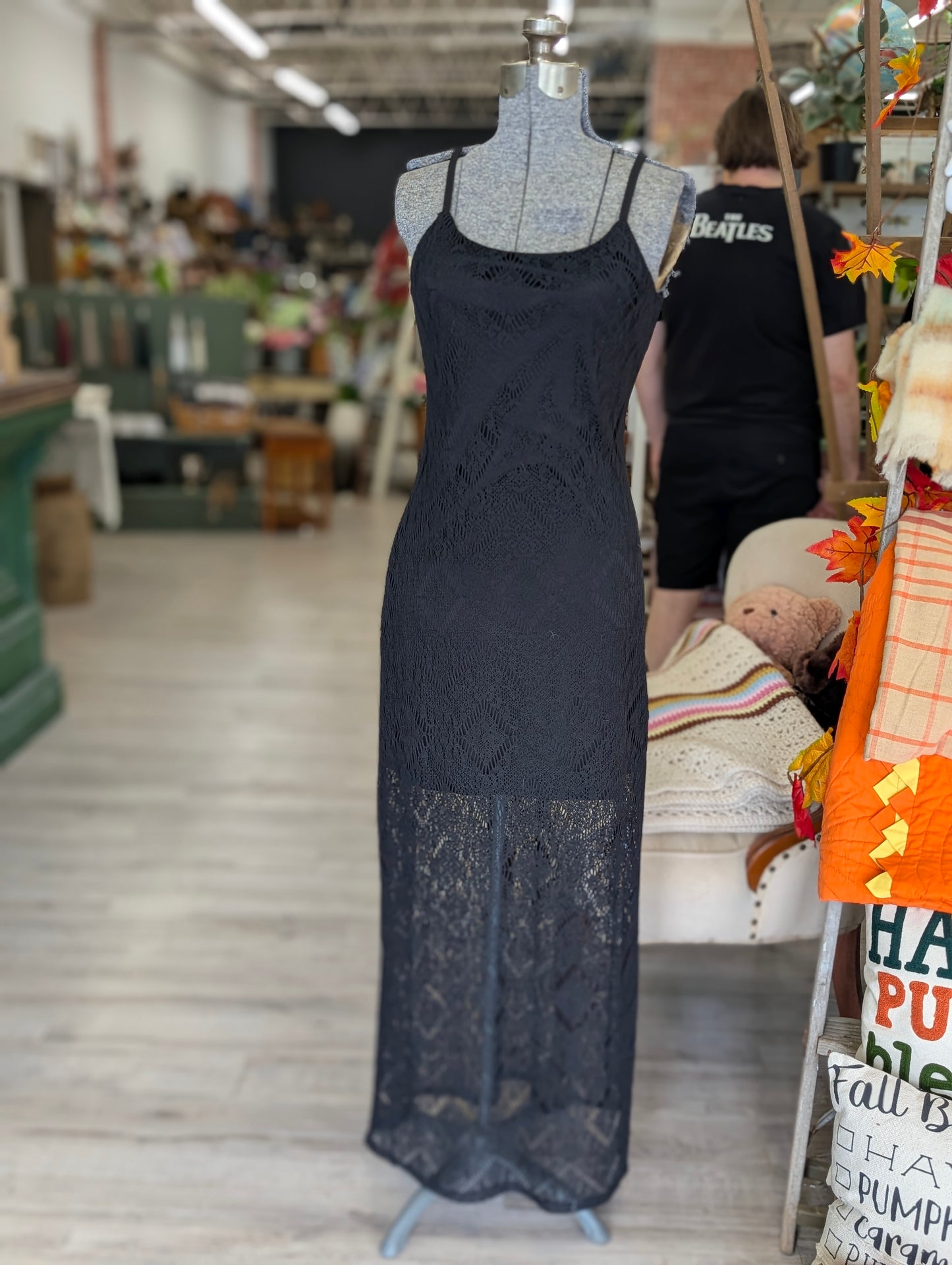 Black mesh dress