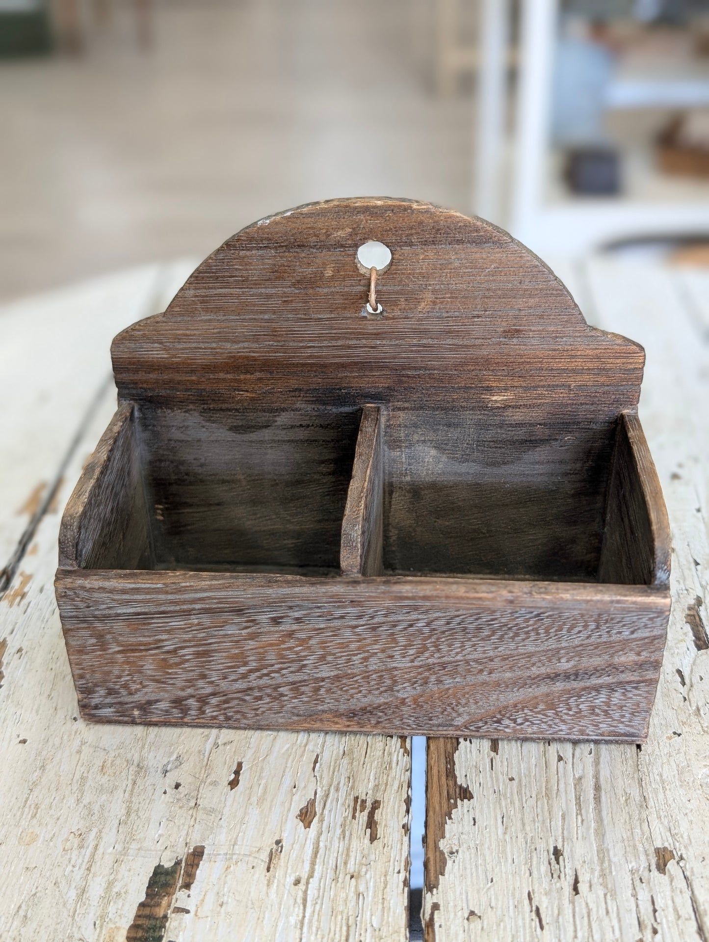 Small wooden wall shelf