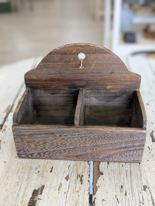 Small wooden wall shelf