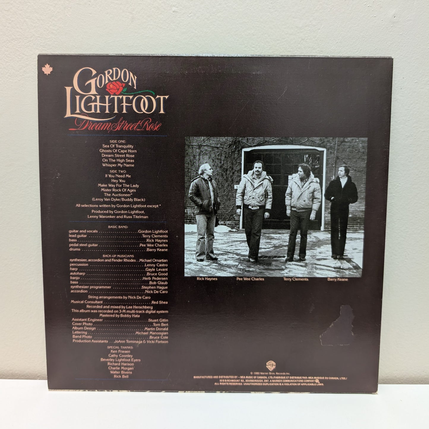 Gordon Lightfoot Dream Street Rose LP