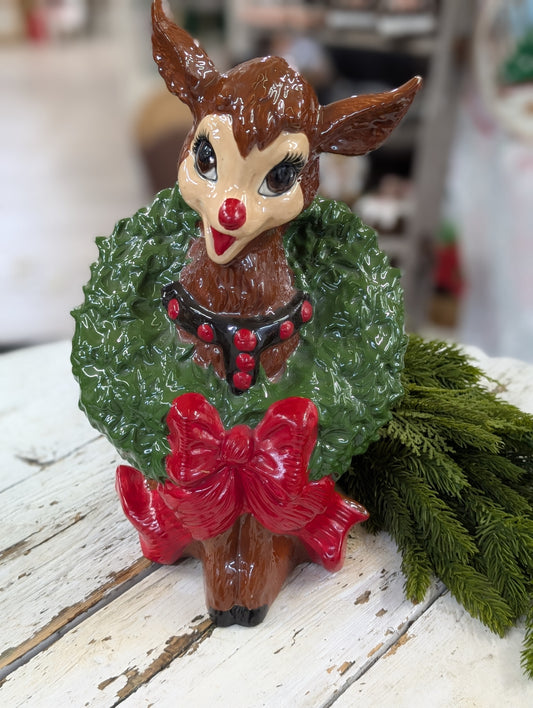 Large Ceramic Rudolph