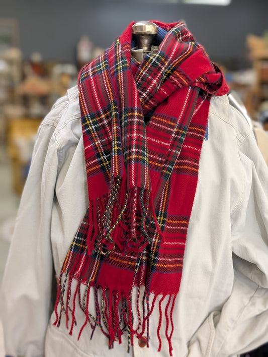 Red plaid scarf